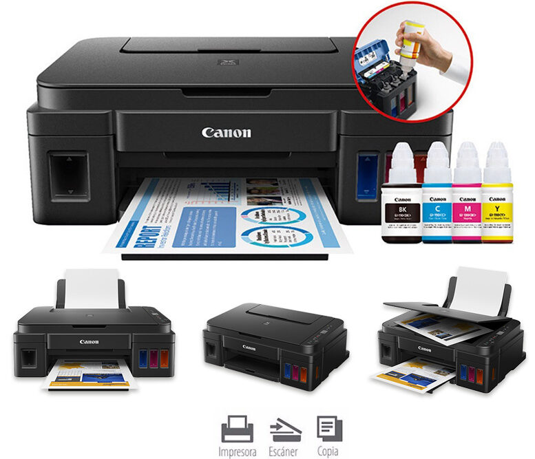 Impresora multifuncional de tinta continua Canon Pixma G2110,  imprime/escanea/copia, USB 2.0. – JMH Global Network